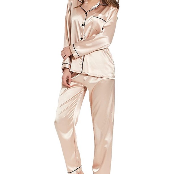 Other - Silk Satin Pajamas Long Sleeve Loungewear